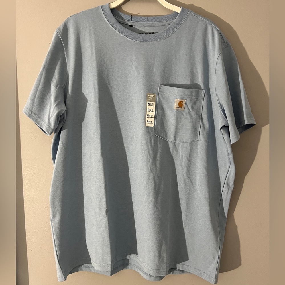 Womens Carhartt Tshirt in Light Blue Size XL
